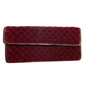 Quilted‎ Velvet CLUTCH ORGANIZER Sonia Red OFF SAKS 5TH AVENUE